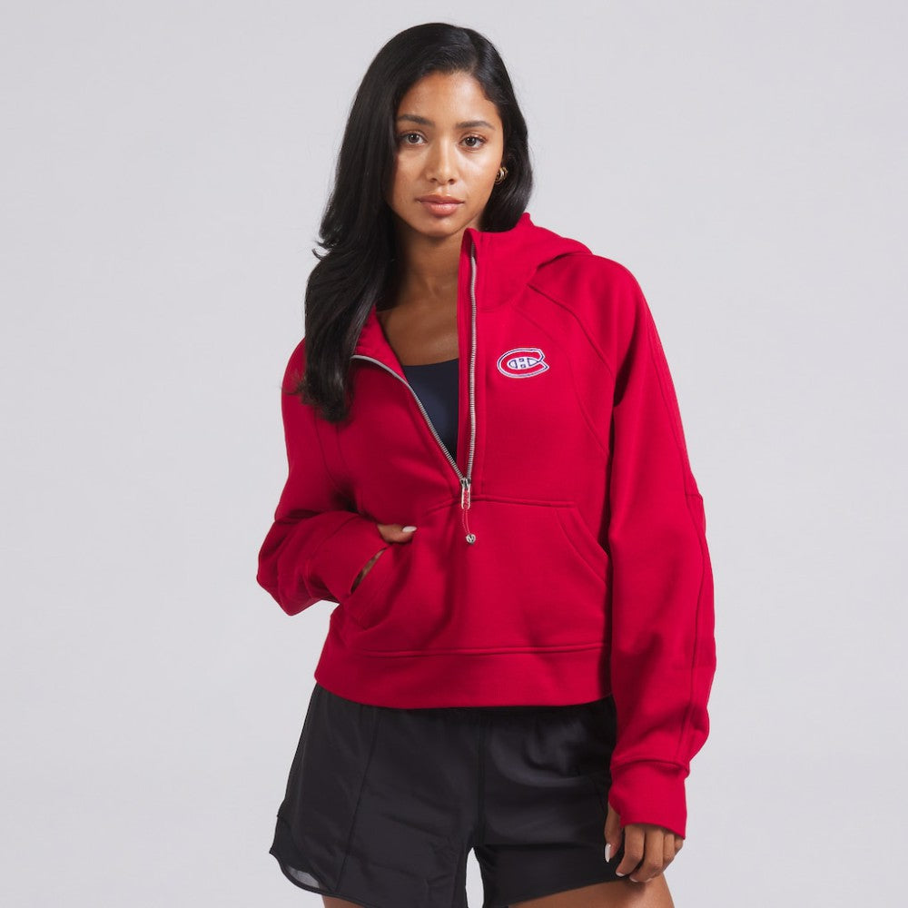 NHL True Red|True Red Montreal Canadiens lululemon Women's Scuba Oversized Half-Zip Hoodie