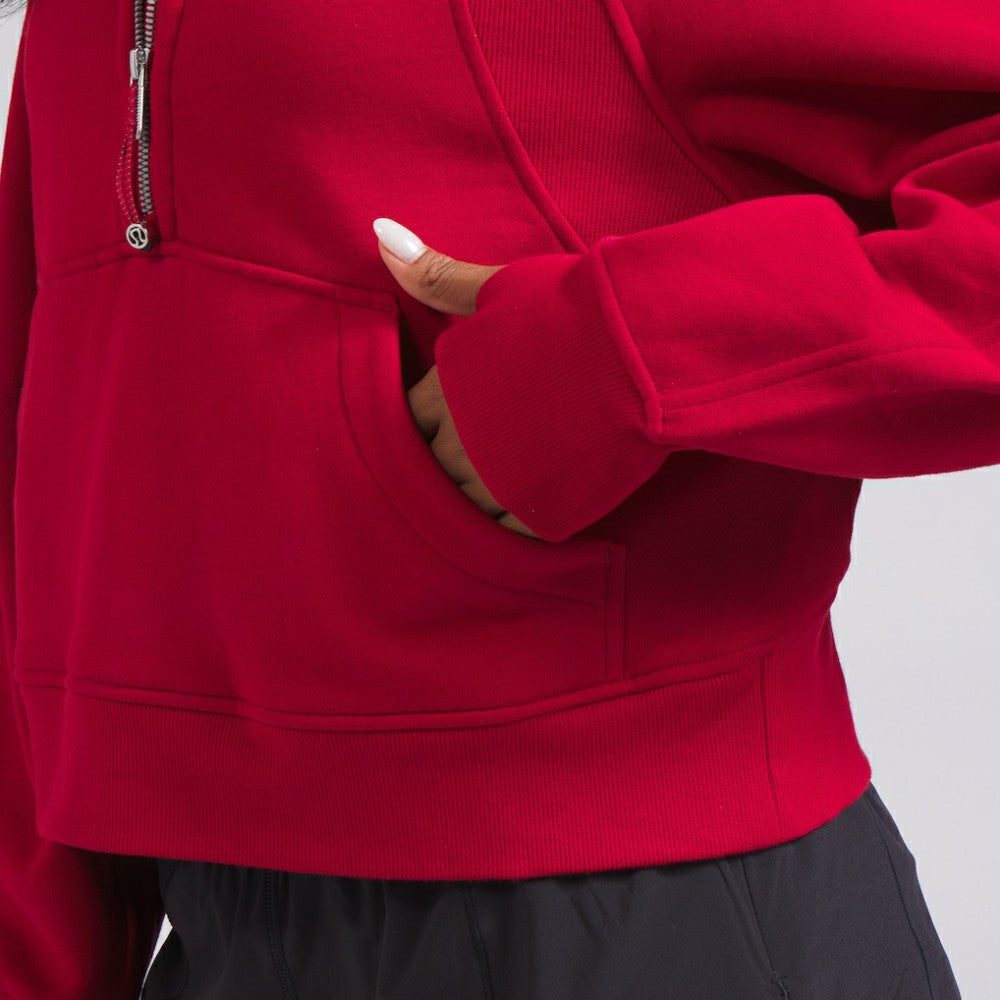 NHL True Red|True Red Montreal Canadiens lululemon Women's Scuba Oversized Half-Zip Hoodie