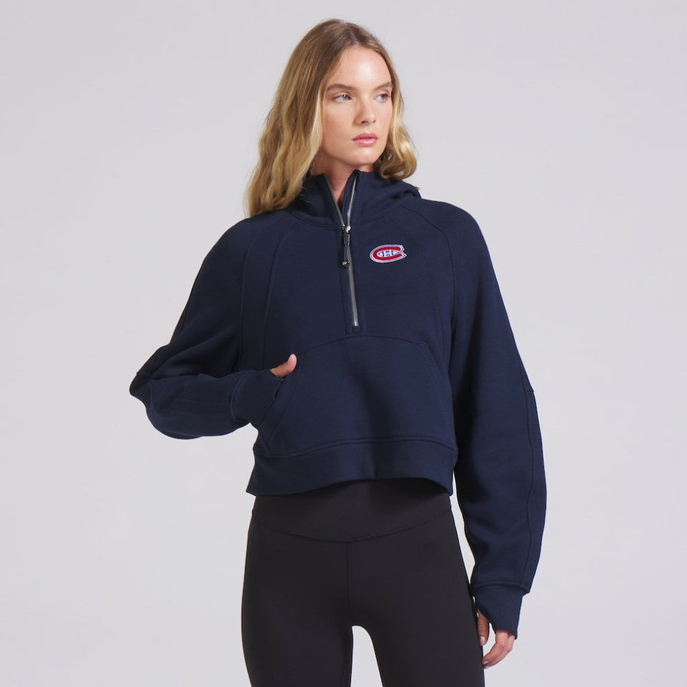 NHL True Navy|True Navy Montreal Canadiens lululemon Women's Scuba Oversized Half-Zip Hoodie