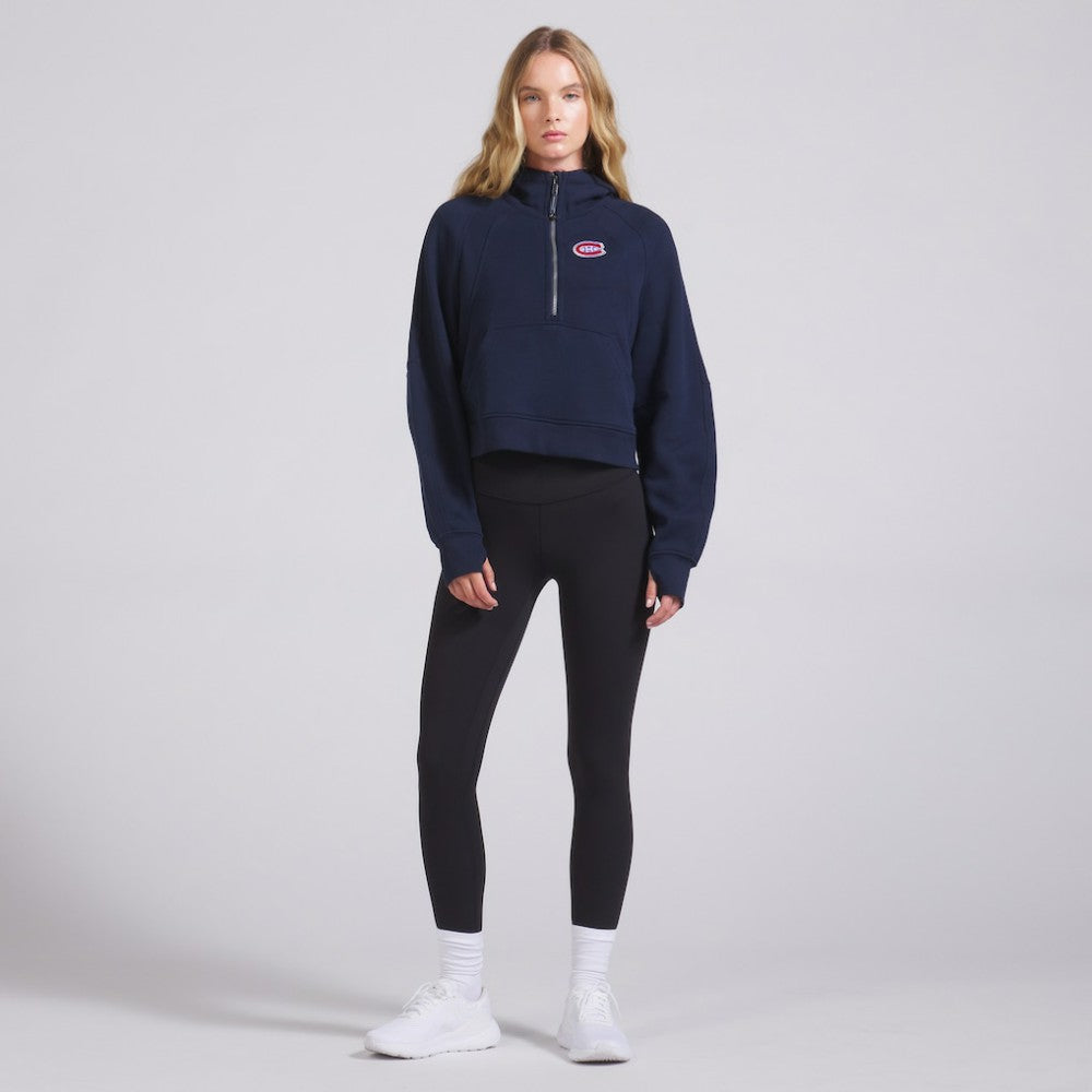 NHL True Navy|True Navy Montreal Canadiens lululemon Women's Scuba Oversized Half-Zip Hoodie