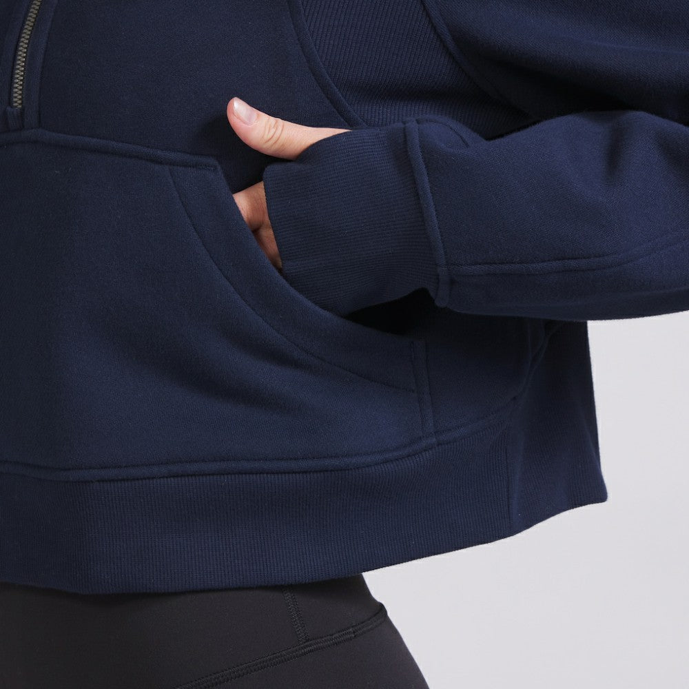 NHL True Navy|True Navy Montreal Canadiens lululemon Women's Scuba Oversized Half-Zip Hoodie