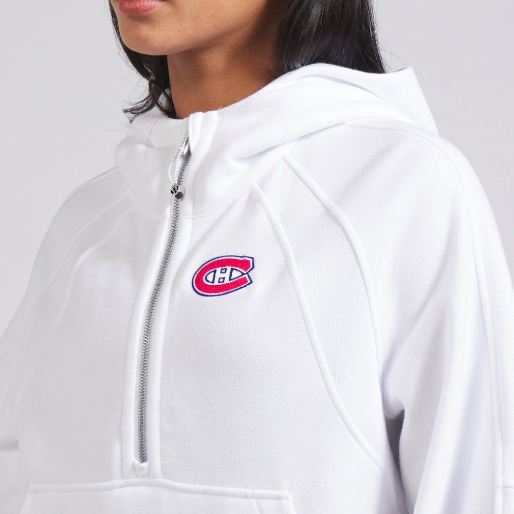 NHL White|White Montreal Canadiens lululemon Women's Scuba Oversized Half-Zip Hoodie