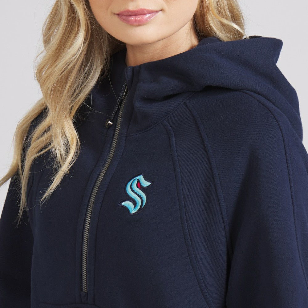 NHL True Navy|True Navy Seattle Kraken lululemon Women's Scuba Oversized Half-Zip Hoodie