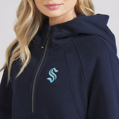 NHL True Navy|True Navy Seattle Kraken lululemon Women's Scuba Oversized Half-Zip Hoodie