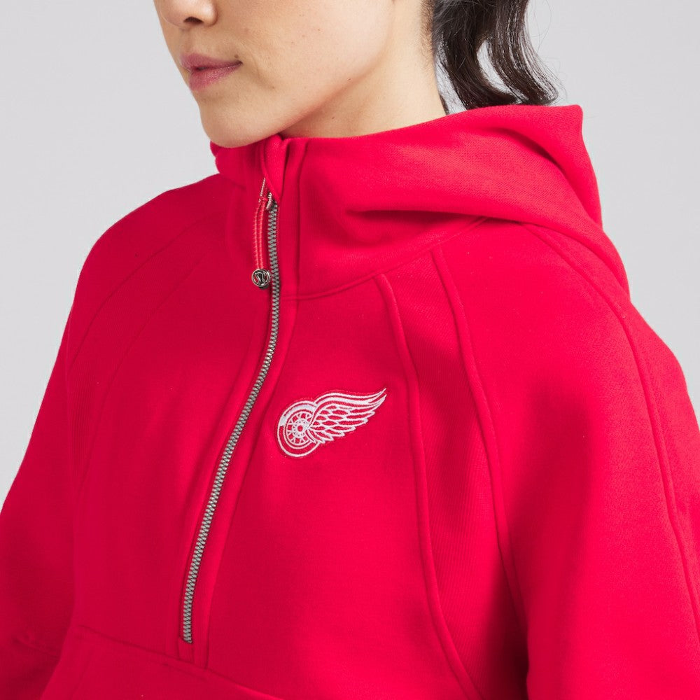 NHL True Red|True Red Detroit Red Wings lululemon Women's Scuba Oversized Half-Zip Hoodie