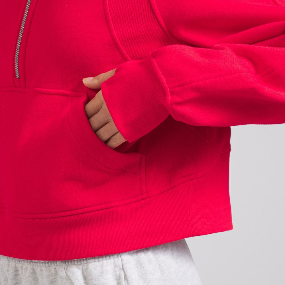NHL True Red|True Red Detroit Red Wings lululemon Women's Scuba Oversized Half-Zip Hoodie