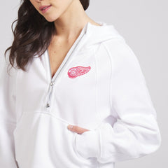 NHL White|White Detroit Red Wings lululemon Women's Scuba Oversized Half-Zip Hoodie