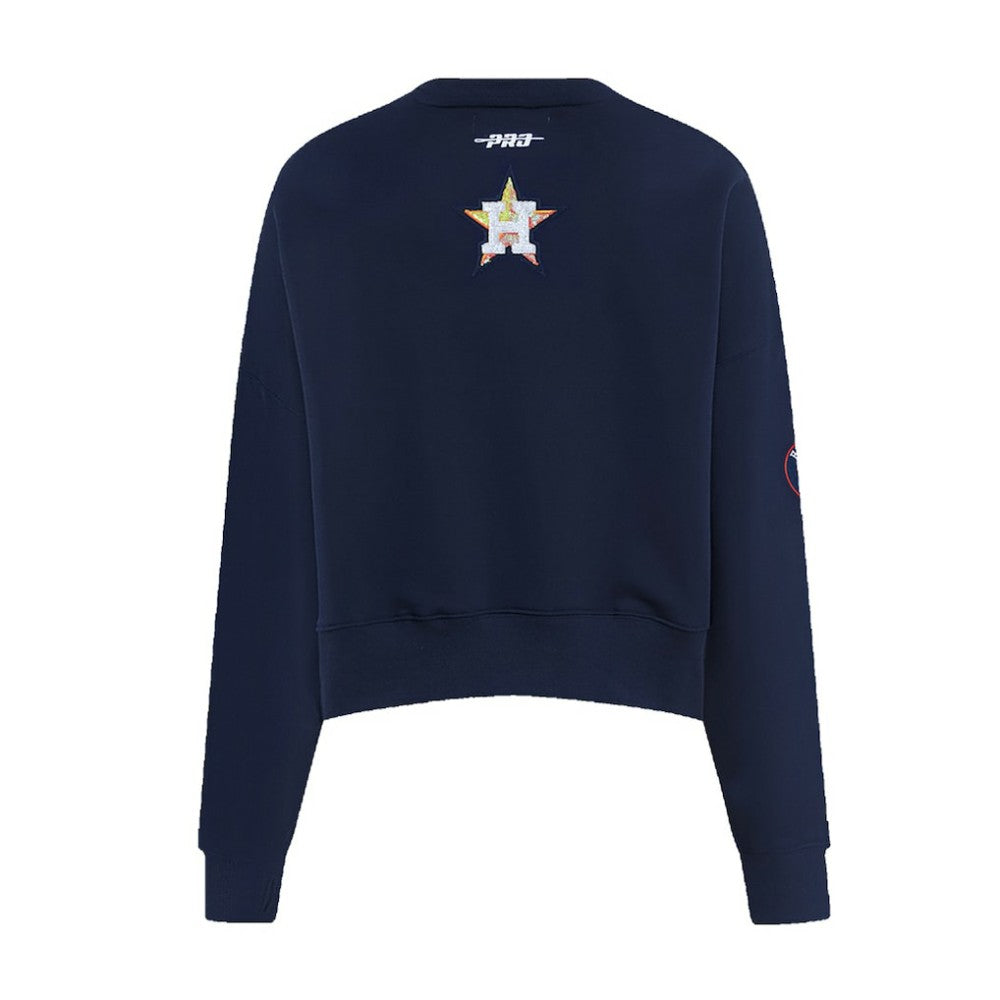 MLB Houston Astros Pro Standard Women's Game Day Classics Crewneck Pullover Sweatshirt