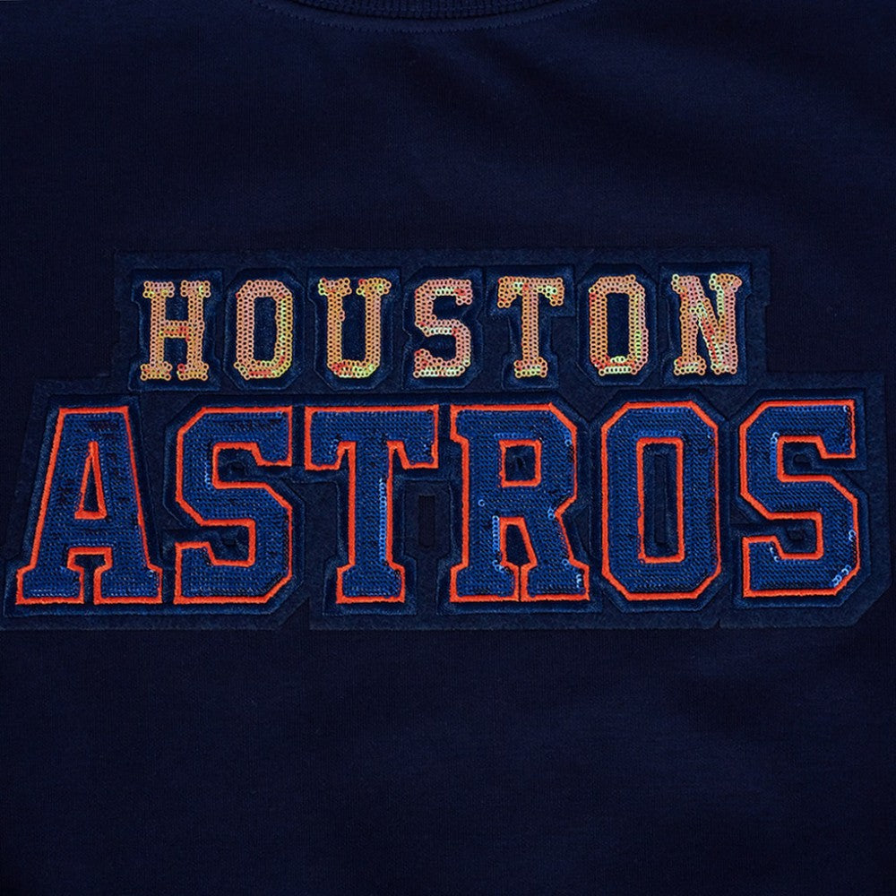 MLB Houston Astros Pro Standard Women's Game Day Classics Crewneck Pullover Sweatshirt