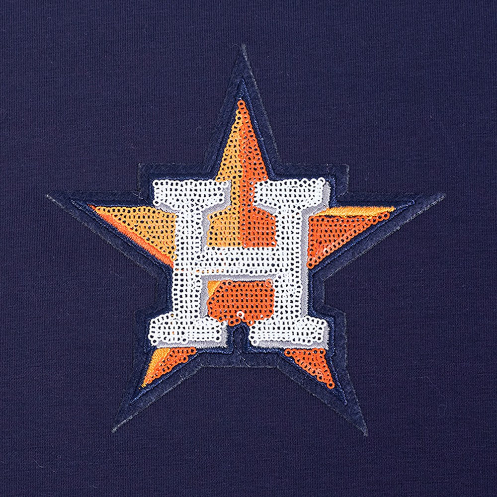 MLB Houston Astros Pro Standard Women's Game Day Classics Baby Doll Cropped T-Shirt