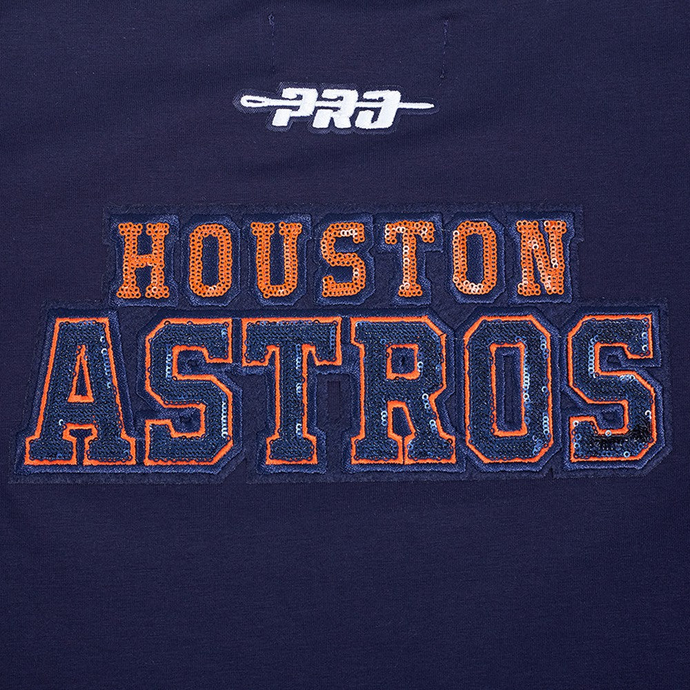 MLB Houston Astros Pro Standard Women's Game Day Classics Baby Doll Cropped T-Shirt