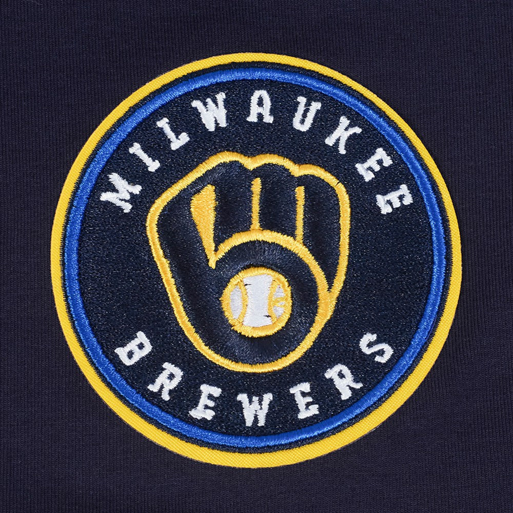 MLB Milwaukee Brewers Pro Standard Women's Game Day Classics Baby Doll Cropped T-Shirt