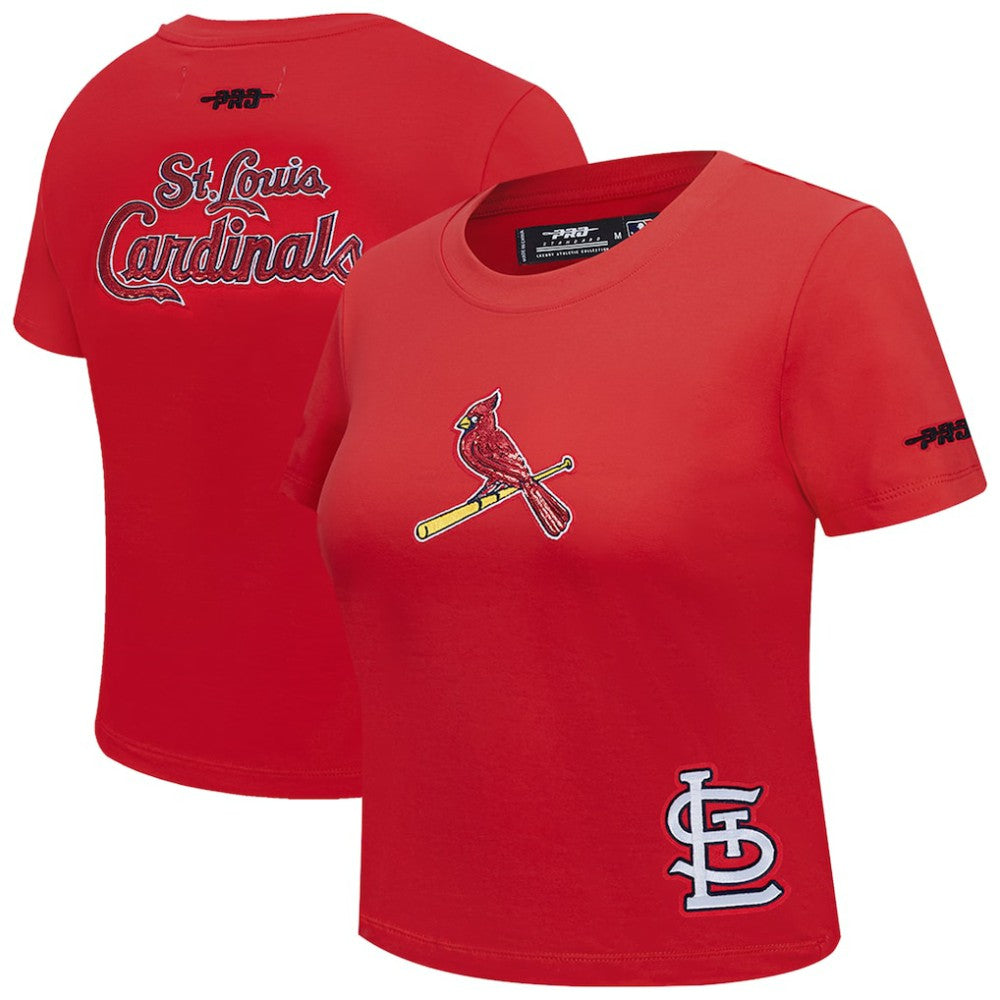 MLB St. Louis Cardinals Pro Standard Women's Game Day Classics Baby Doll Cropped T-Shirt