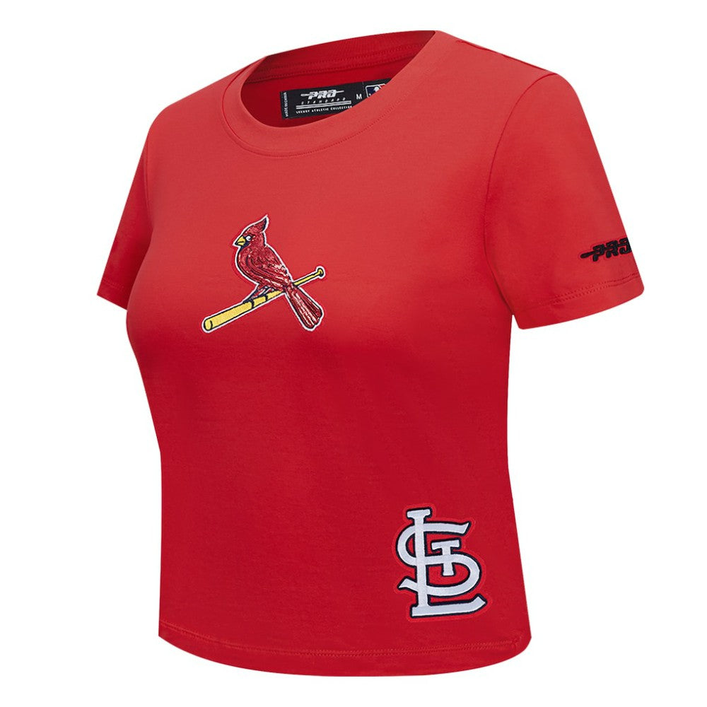 MLB St. Louis Cardinals Pro Standard Women's Game Day Classics Baby Doll Cropped T-Shirt