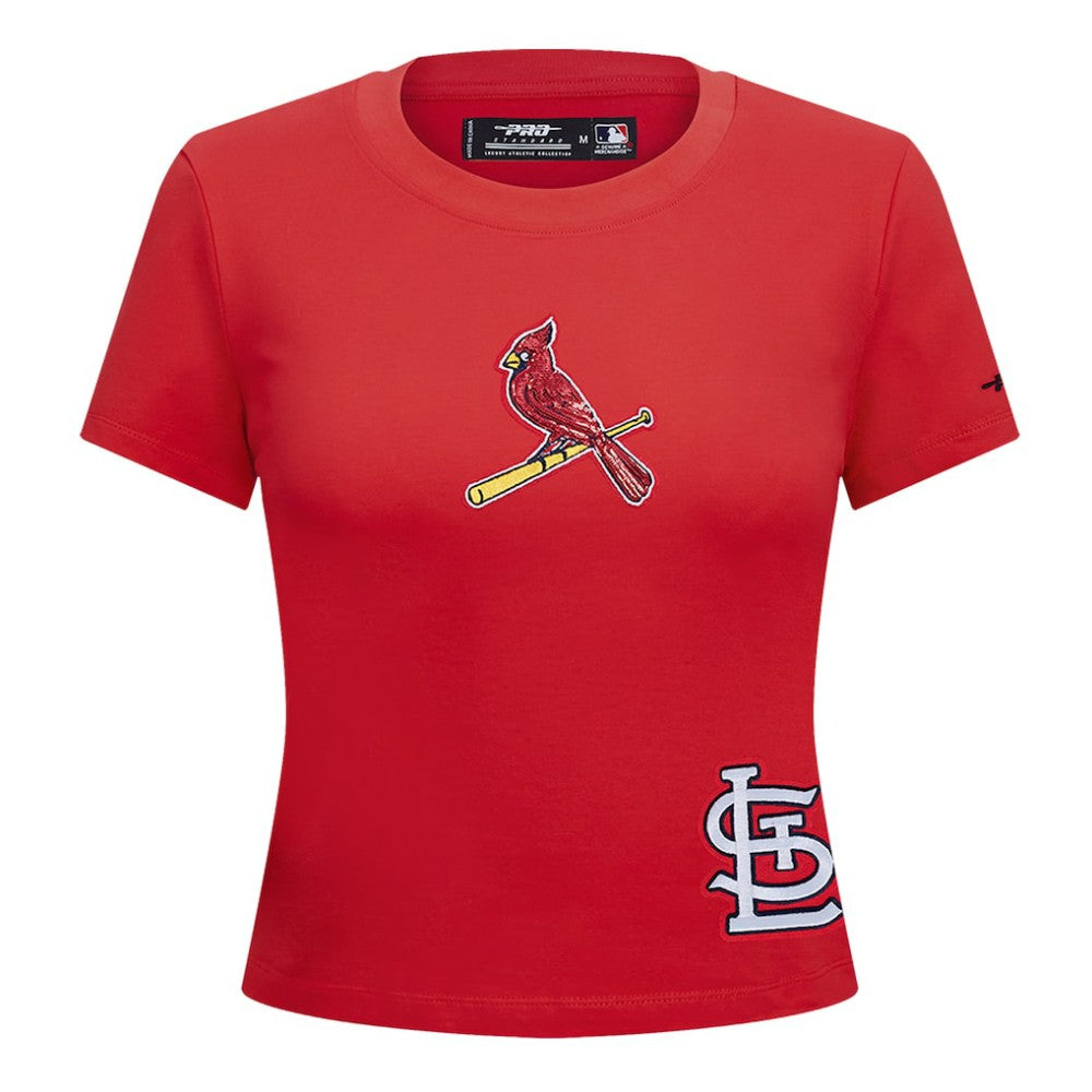 MLB St. Louis Cardinals Pro Standard Women's Game Day Classics Baby Doll Cropped T-Shirt