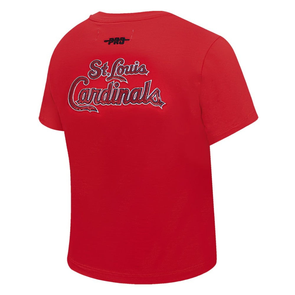 MLB St. Louis Cardinals Pro Standard Women's Game Day Classics Baby Doll Cropped T-Shirt