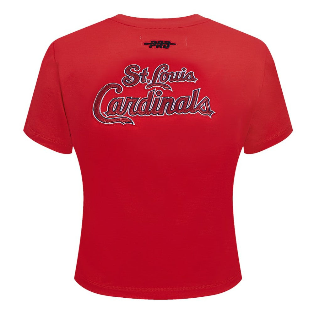 MLB St. Louis Cardinals Pro Standard Women's Game Day Classics Baby Doll Cropped T-Shirt