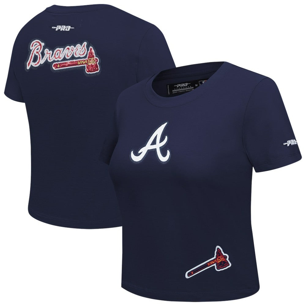 MLB Atlanta Braves Pro Standard Women's Game Day Classics Baby Doll Cropped T-Shirt