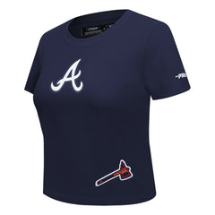 MLB Atlanta Braves Pro Standard Women's Game Day Classics Baby Doll Cropped T-Shirt
