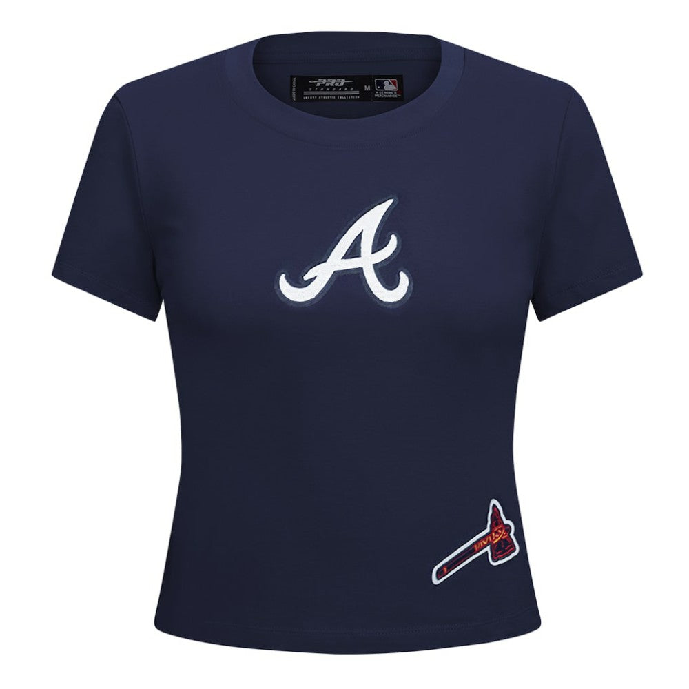MLB Atlanta Braves Pro Standard Women's Game Day Classics Baby Doll Cropped T-Shirt