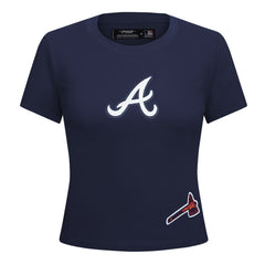 MLB Atlanta Braves Pro Standard Women's Game Day Classics Baby Doll Cropped T-Shirt