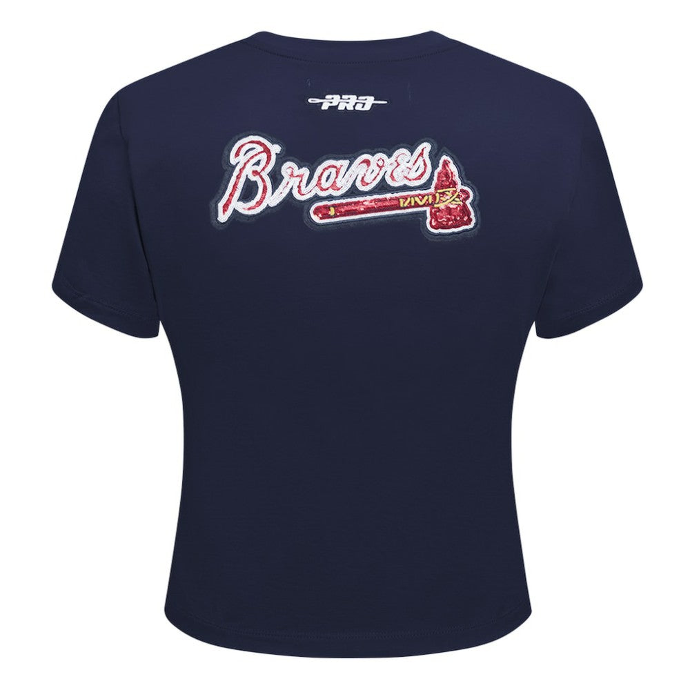 MLB Atlanta Braves Pro Standard Women's Game Day Classics Baby Doll Cropped T-Shirt