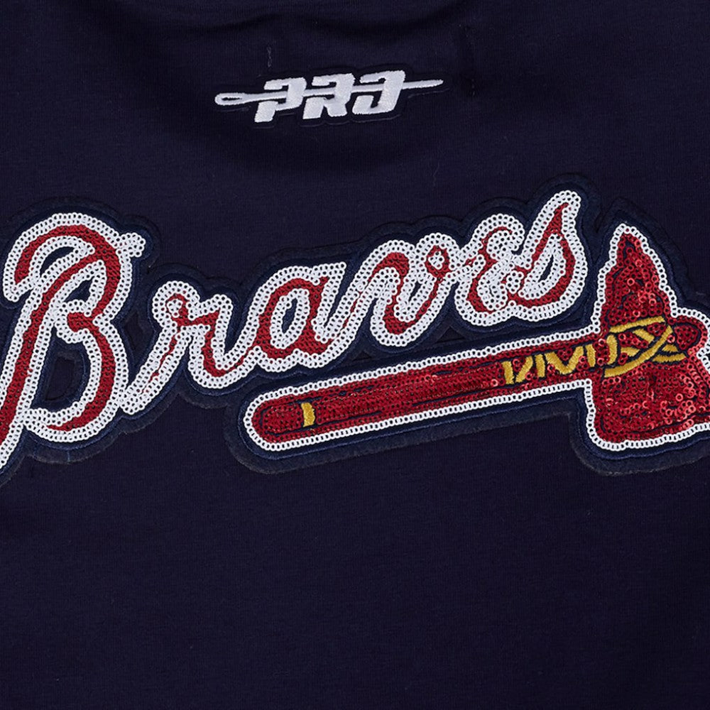 MLB Atlanta Braves Pro Standard Women's Game Day Classics Baby Doll Cropped T-Shirt