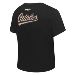 MLB Baltimore Orioles Pro Standard Women's Game Day Classics Baby Doll Cropped T-Shirt