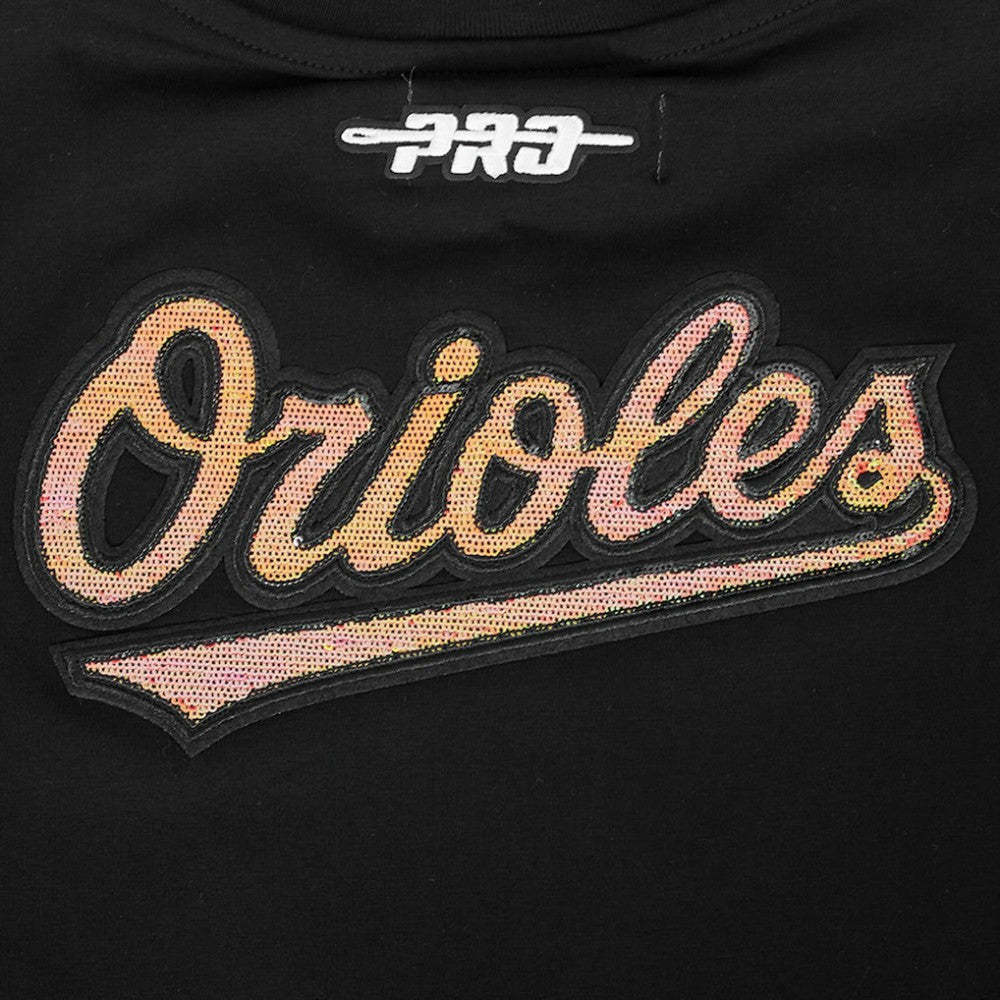 MLB Baltimore Orioles Pro Standard Women's Game Day Classics Baby Doll Cropped T-Shirt
