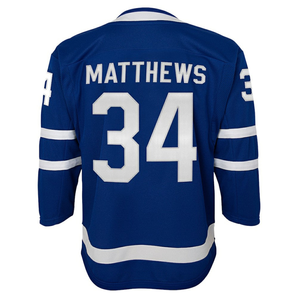 NHL Blue Auston Matthews Toronto Maple Leafs Youth Home Premier Player Jersey