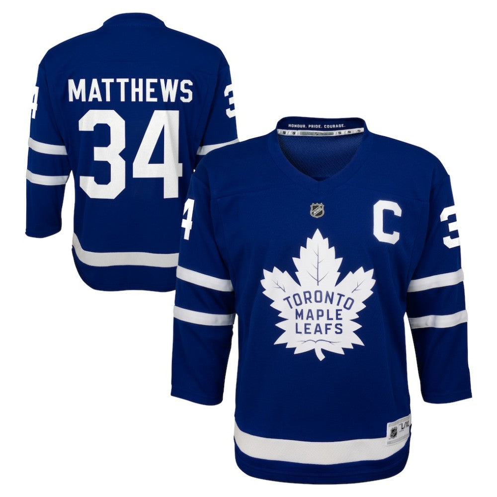 NHL Blue Auston Matthews Toronto Maple Leafs Youth Home Replica Player Jersey