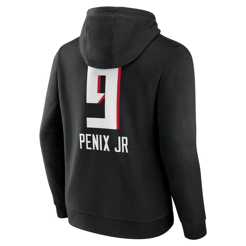 Michael Penix Jr.  Name & Number Team Wordmark Pullover Hoodie - Atlanta Falcons