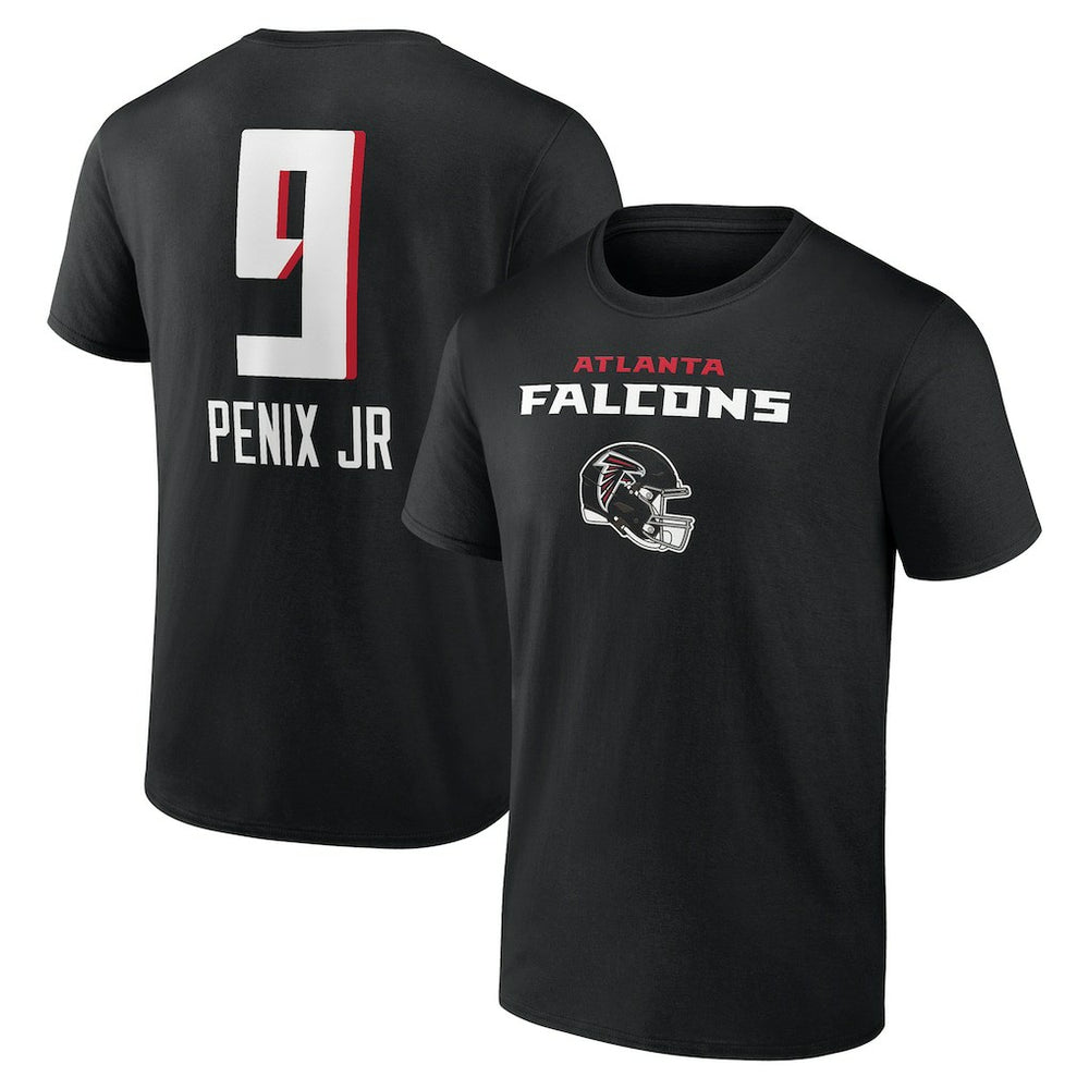 Michael Penix Jr.  Name & Number Team Wordmark T-Shirt - Atlanta Falcons