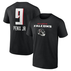 Michael Penix Jr.  Name & Number Team Wordmark T-Shirt - Atlanta Falcons