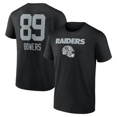 Brock Bowers  Name & Number Team Wordmark T-Shirt - Las Vegas Raiders