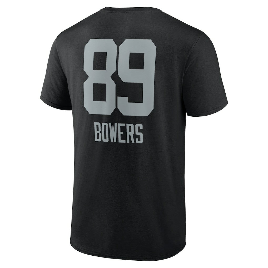 Brock Bowers  Name & Number Team Wordmark T-Shirt - Las Vegas Raiders