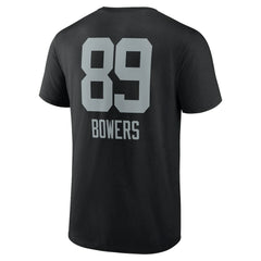 Brock Bowers  Name & Number Team Wordmark T-Shirt - Las Vegas Raiders