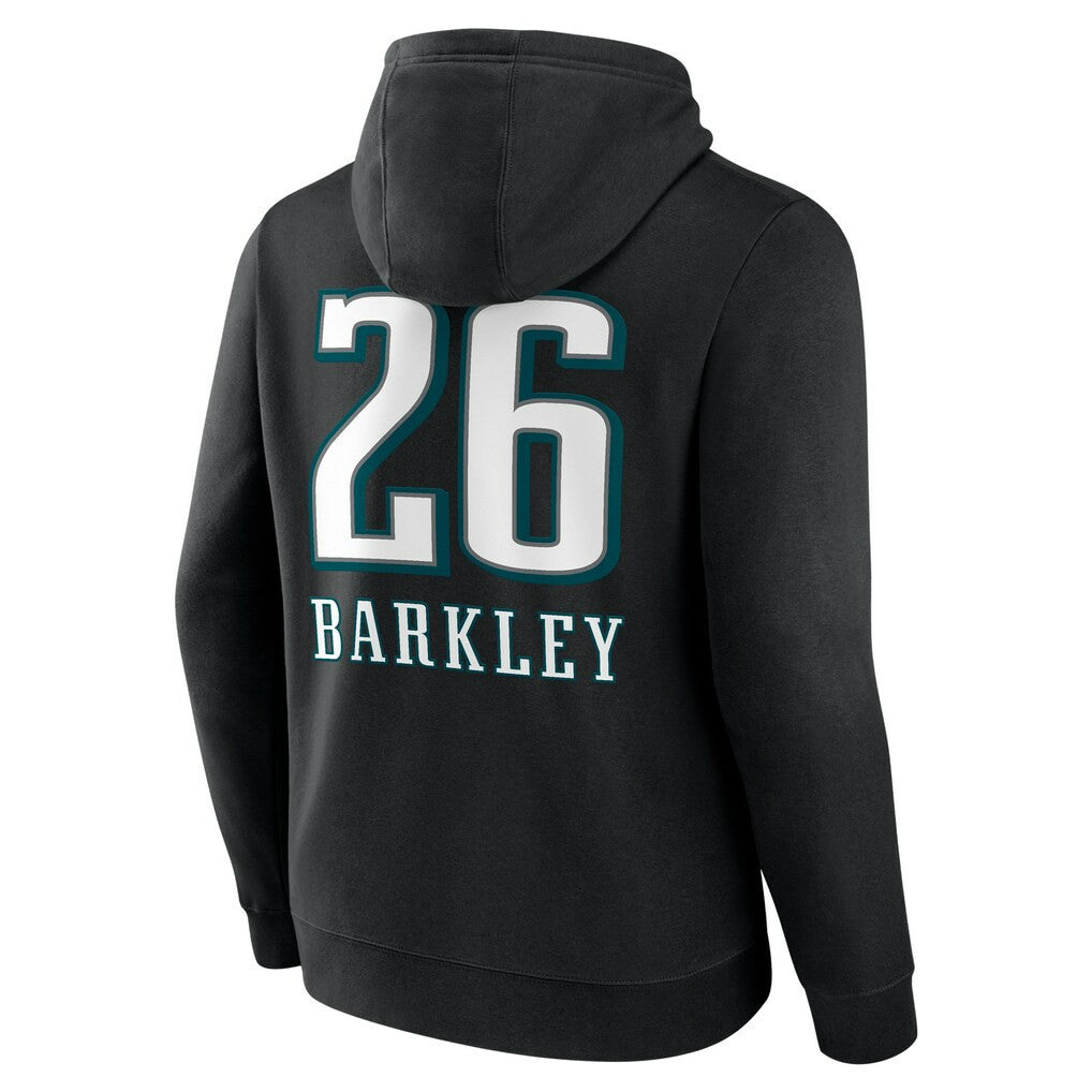 Saquon Barkley  Name & Number Team Wordmark Pullover Hoodie - Philadelphia Eagles