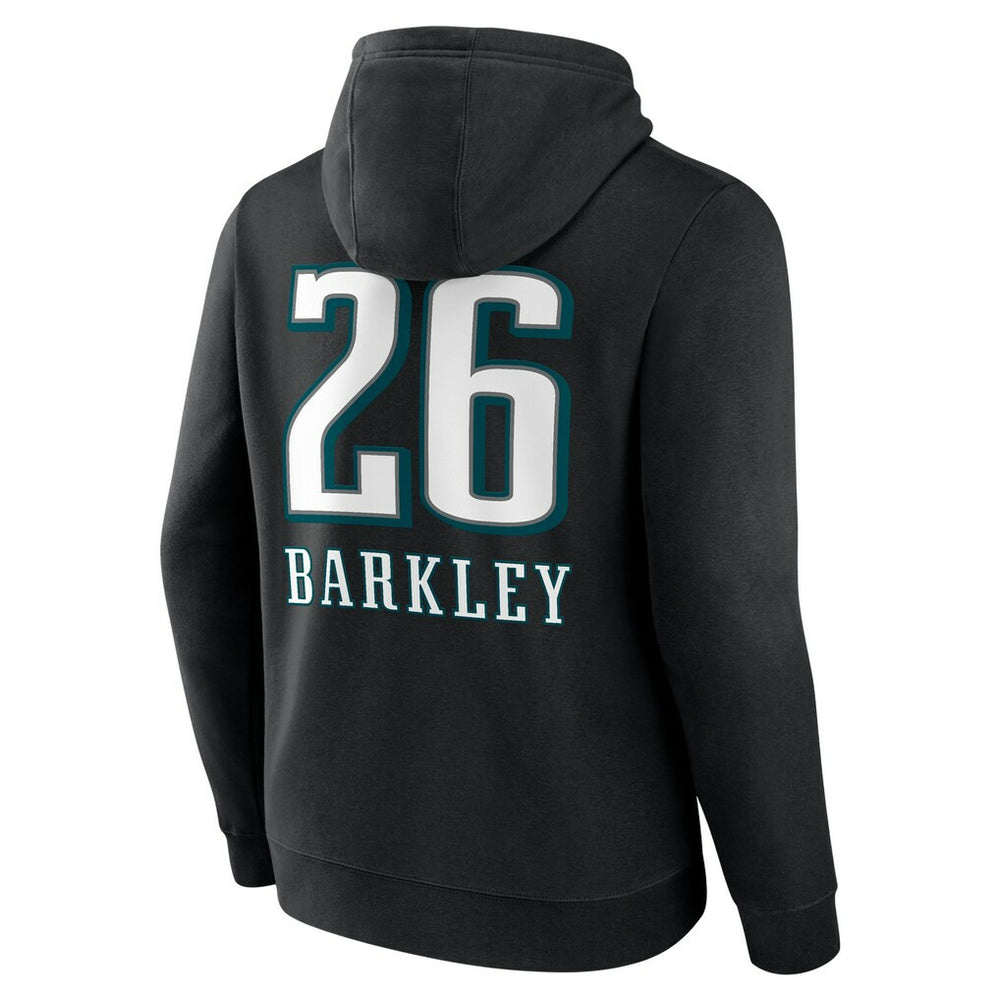 Saquon Barkley  Name & Number Team Wordmark Pullover Hoodie - Philadelphia Eagles