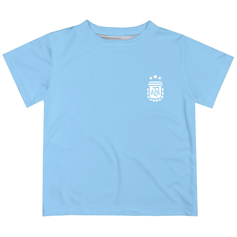 Argentina National Team Vive La Fete Youth Impressions Artwork T-Shirt -  Light Blue