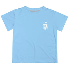 Argentina National Team Vive La Fete Youth Impressions Artwork T-Shirt -  Light Blue
