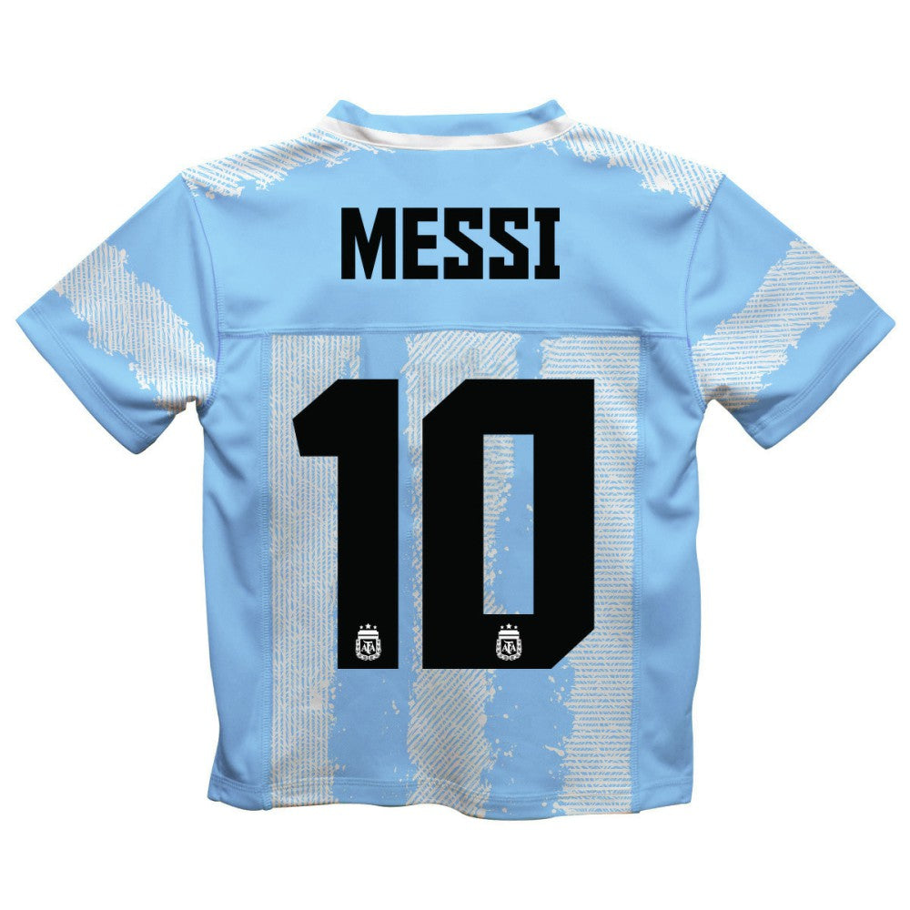 Lionel Messi Argentina National Team Vive La Fete Football Jersey -  Light Blue