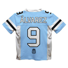 Julián Álvarez Argentina National Team Vive La Fete Football Jersey -  Light Blue