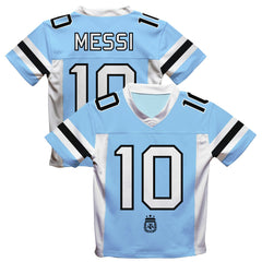 Lionel Messi Argentina National Team Vive La Fete Football Jersey -  Light Blue