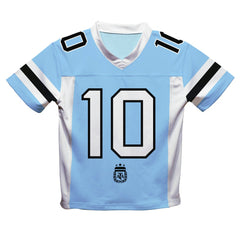 Lionel Messi Argentina National Team Vive La Fete Football Jersey -  Light Blue