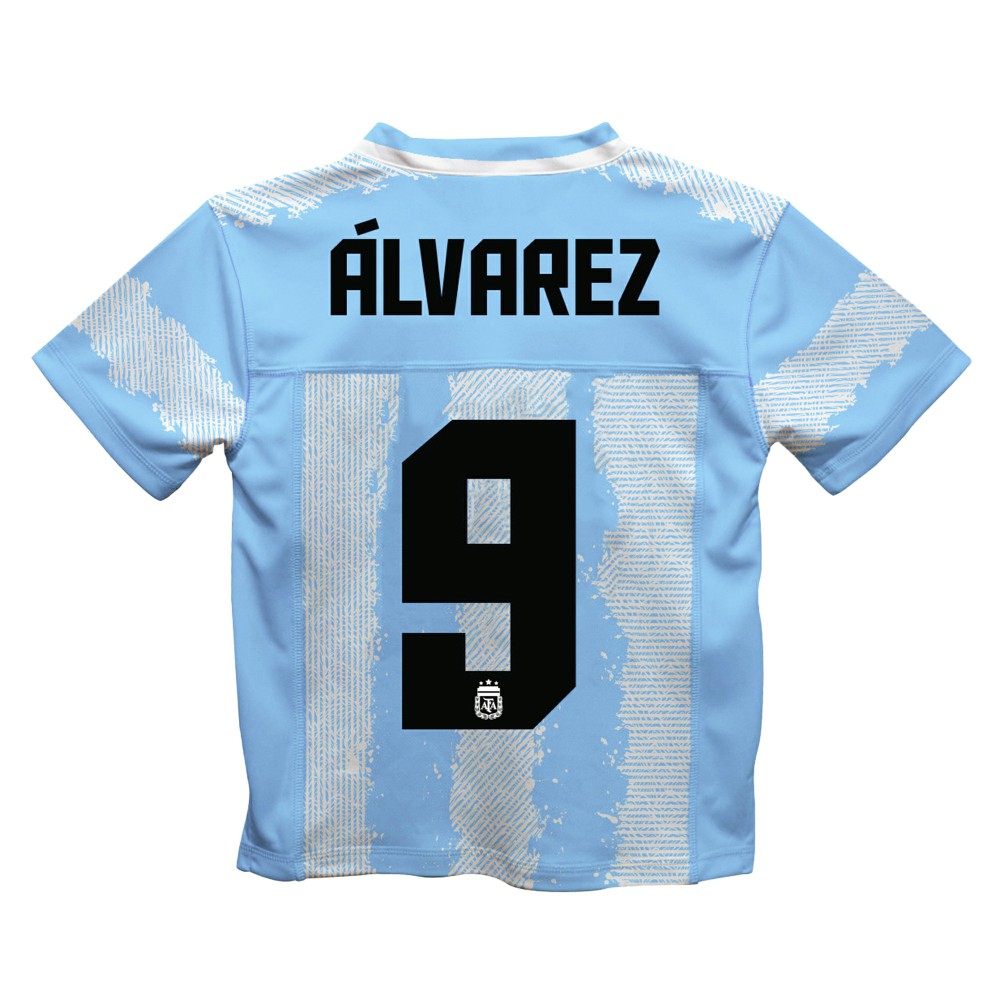 Julián Álvarez Argentina National Team Vive La Fete Football Jersey -  Light Blue