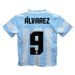 Julián Álvarez Argentina National Team Vive La Fete Football Jersey -  Light Blue