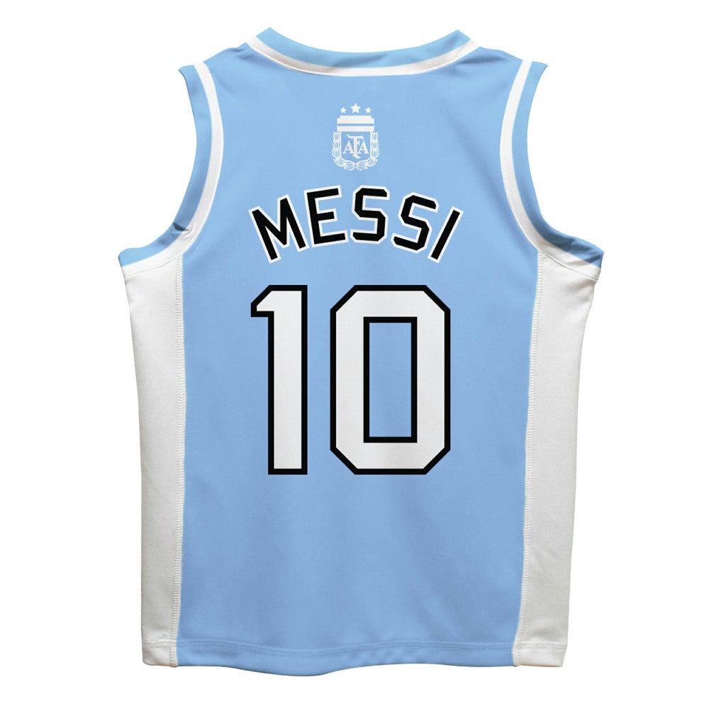 Lionel Messi Argentina National Team Vive La Fete Mesh Basketball Jersey -  Light Blue