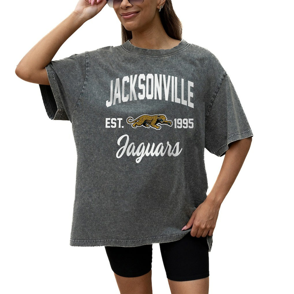 Gameday Couture Women's Throwback Oversized Snow Wash T-Shirt - Jacksonville Jaguars