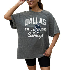 Gameday Couture Women's Throwback Oversized Snow Wash T-Shirt - Dallas Cowboys